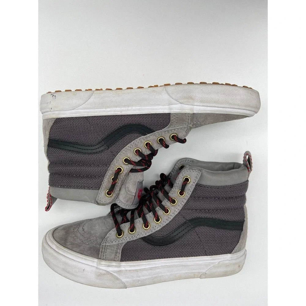 VANS Off The‎ Wall High-Top Unisex Sneaker Shoes M 6.5 W 8.0 Gray Scotchgard